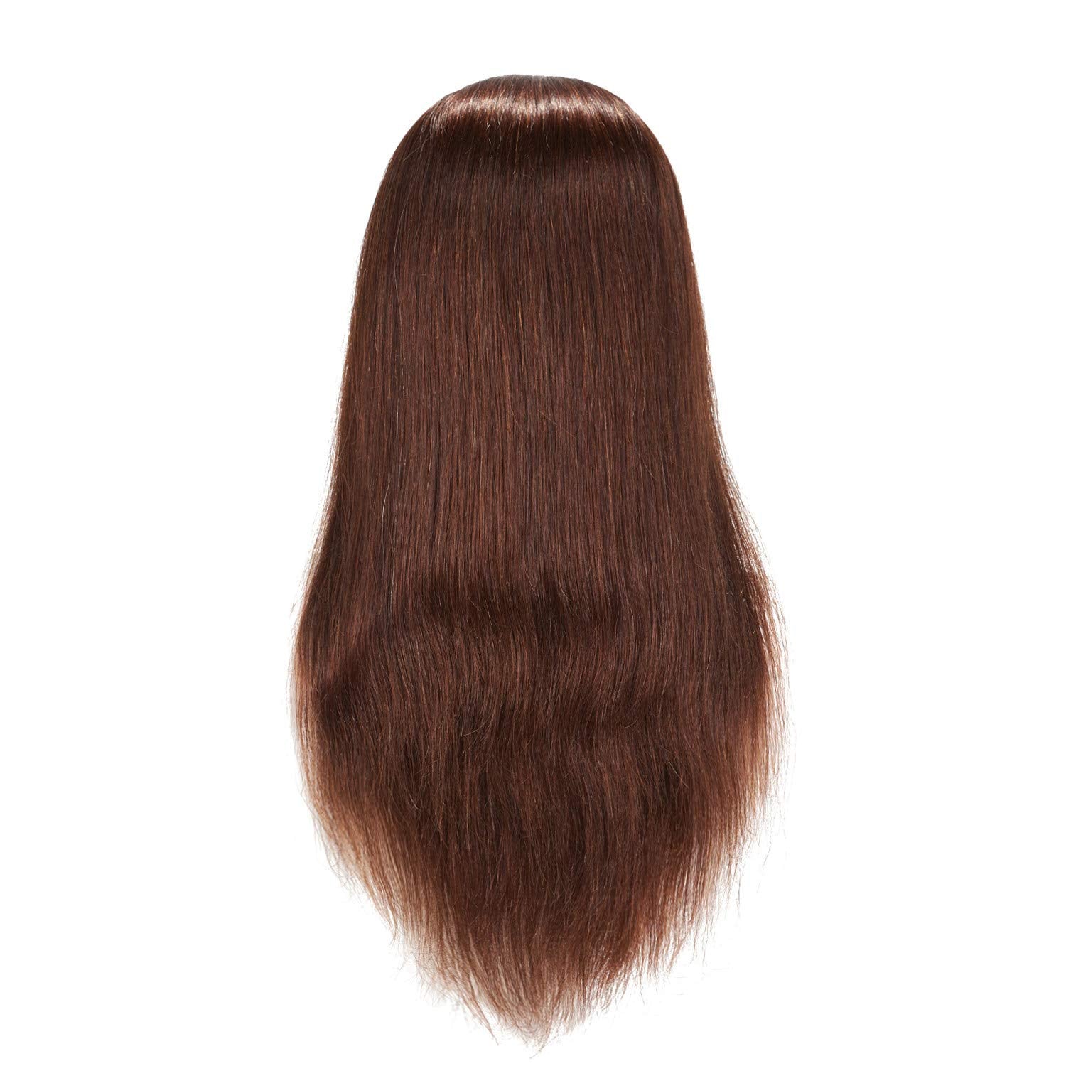 Traininghead brown mannequin head hair length 20-22 inches ideal for styling practice.