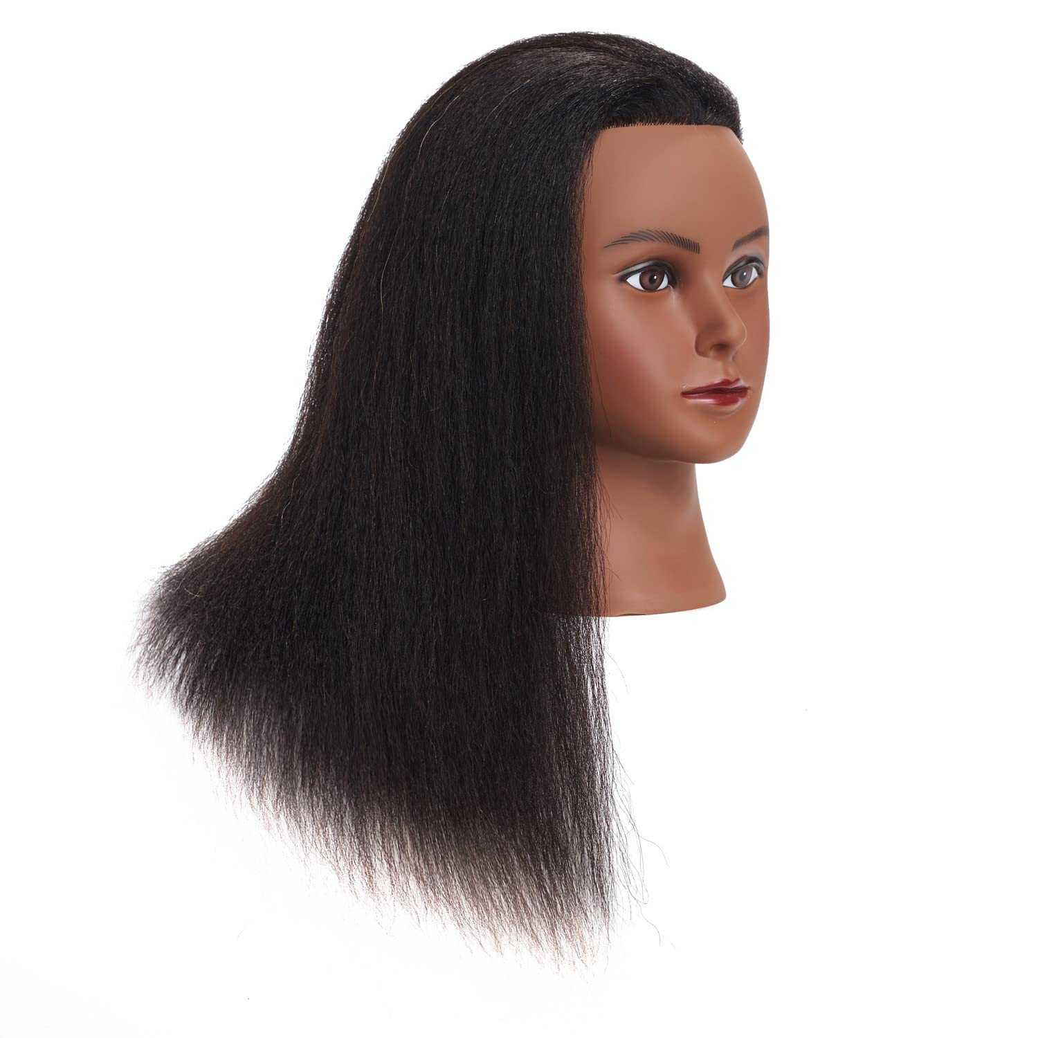 Traininghead mannequin head packaging image highlighting safe shipping and included clamp.