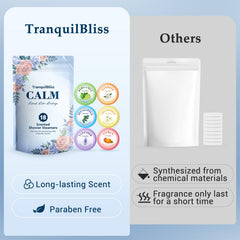 TranquilBliss eucalyptus shower steamer highlights refreshing scent for focus