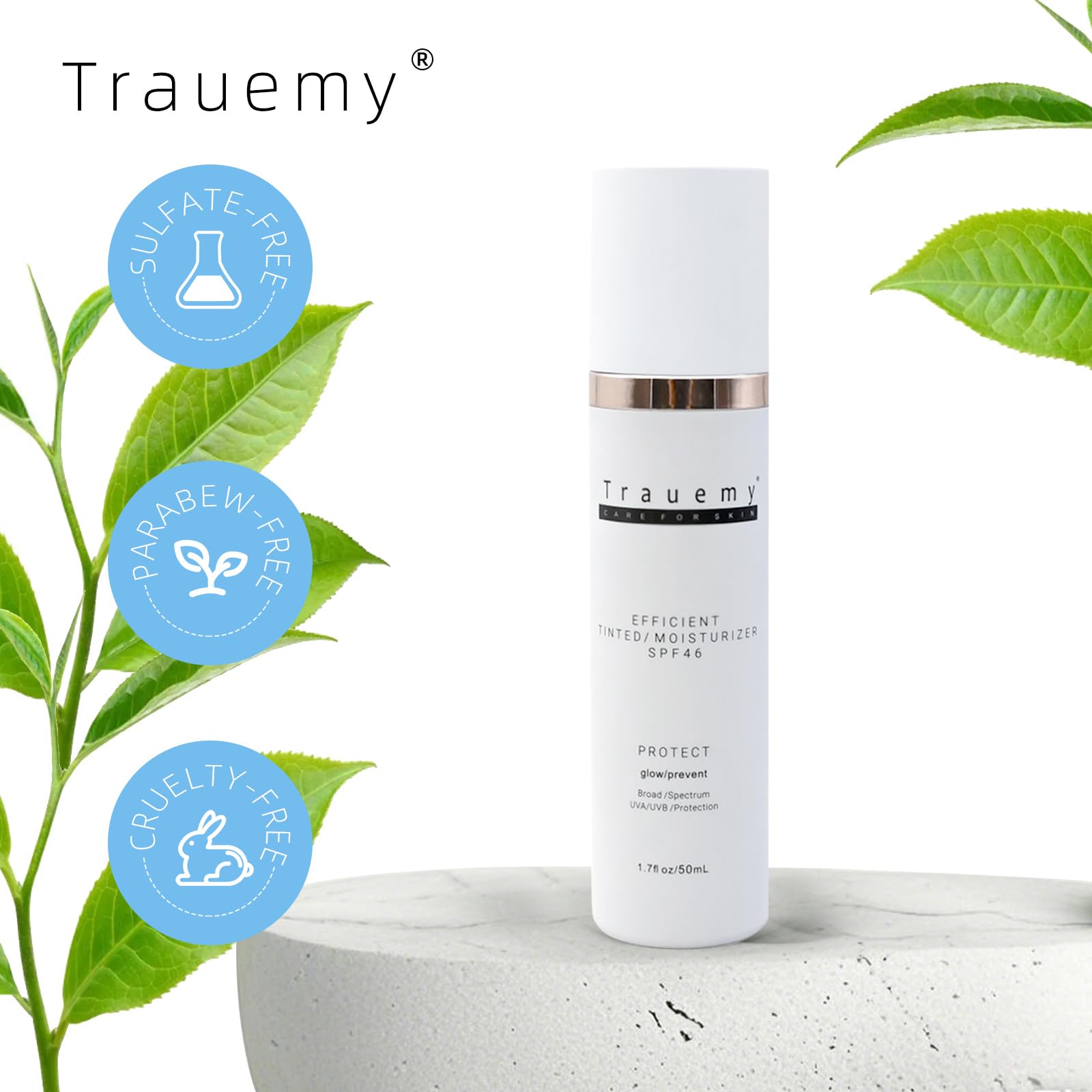 trauemy cruelty-free facial moisturizer tube highlights ethical skincare for sensitive skin