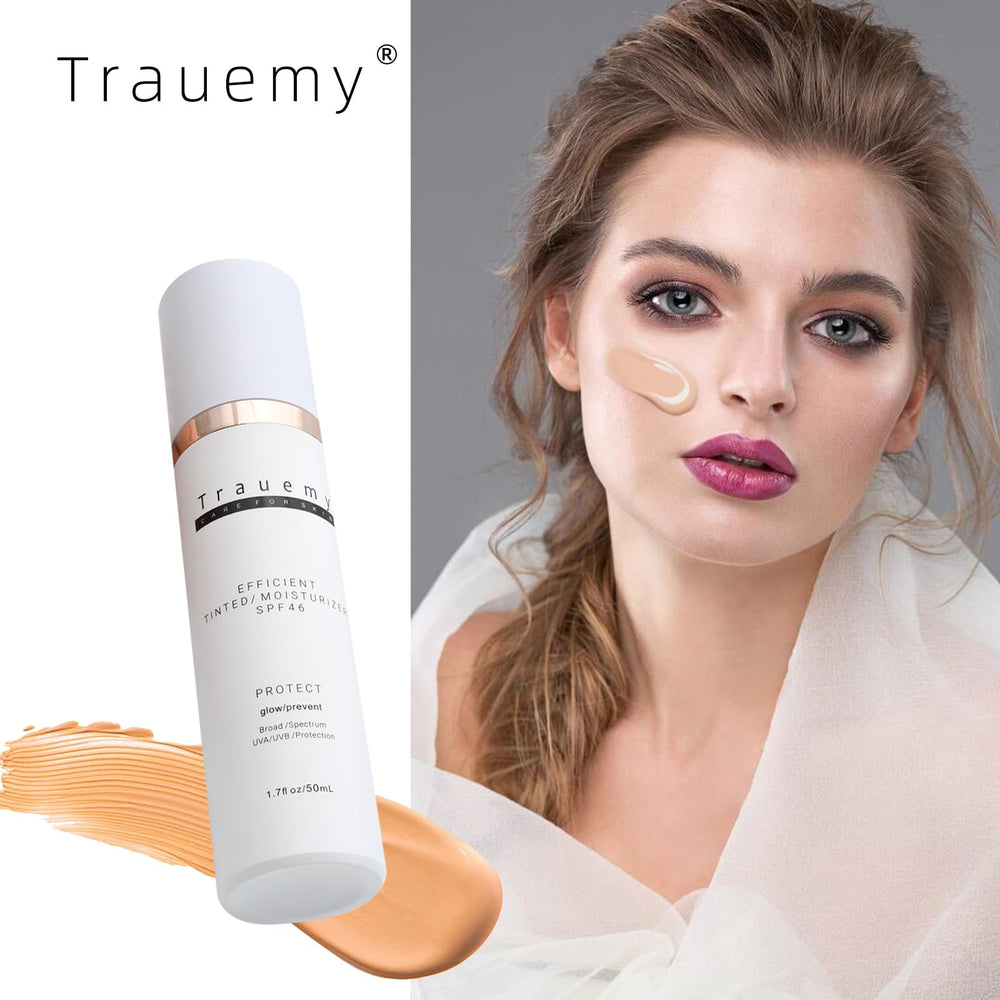 trauemy lightweight non-greasy hydration cream swatch reveals smooth, comfortable skin
