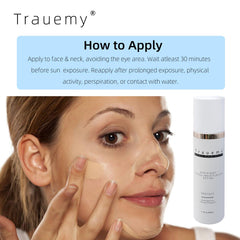 trauemy SPF46 water-resistant sunscreen pump offers durable protection during outdoor activities