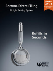 Travalo AQUA inner vial airtight ensures minimal leakage and preserves scent across travels