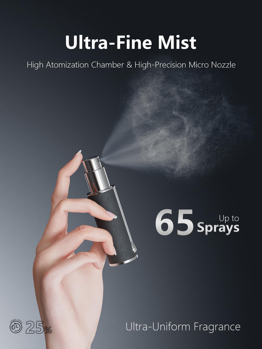 Travalo AQUA travel compact fits in pockets for spontaneous scent touch-ups