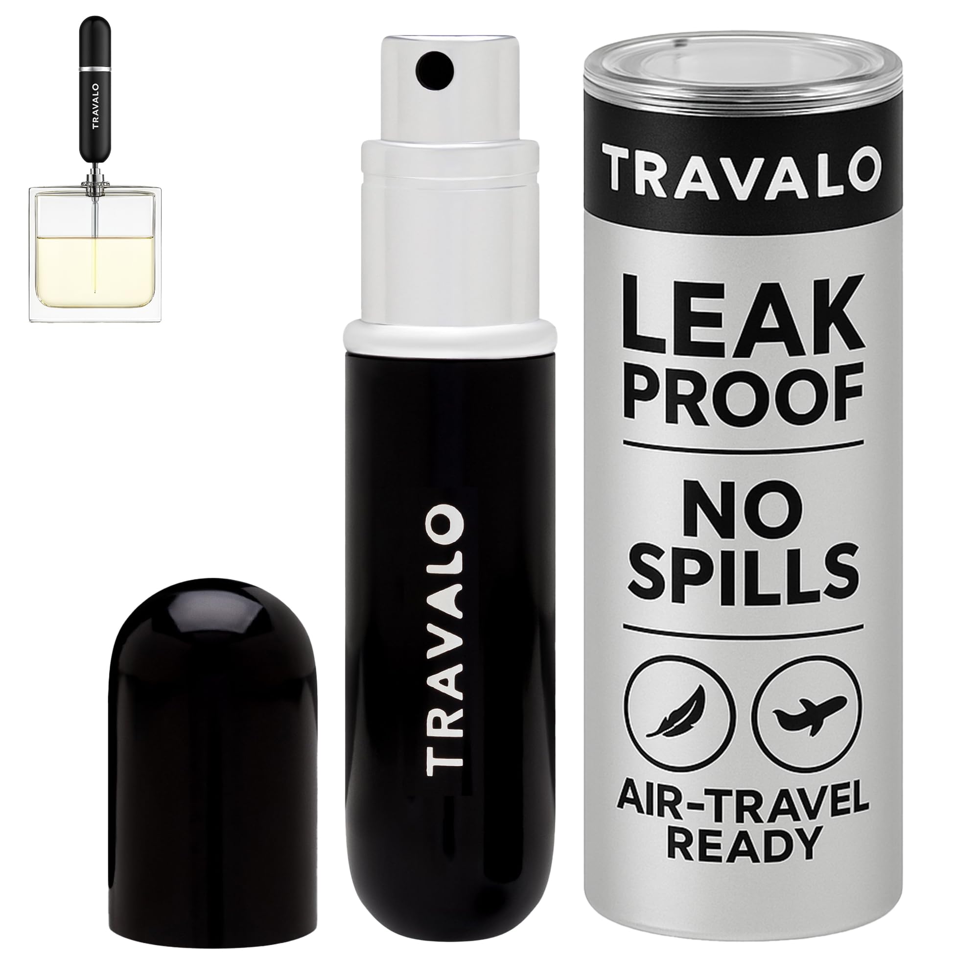 Travalo Classic HD atomizer front view shows travel-ready design for fragrance on the go.