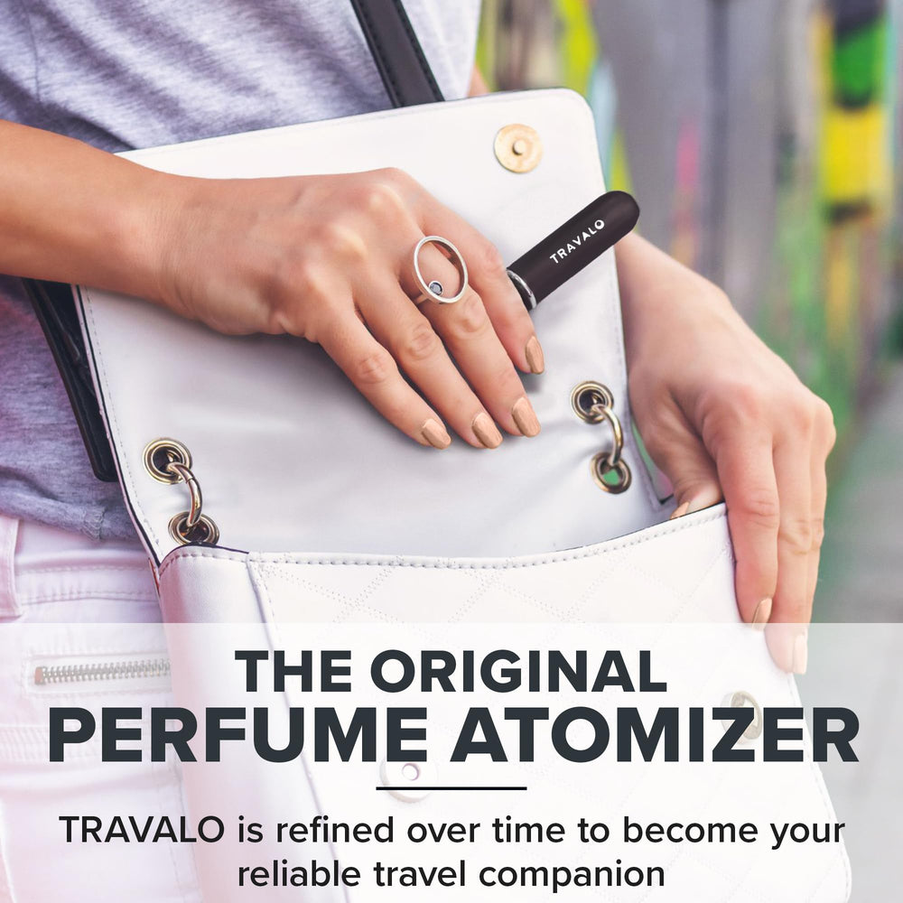 Travalo Classic HD in a travel bag demonstrates convenient on-the-go use.
