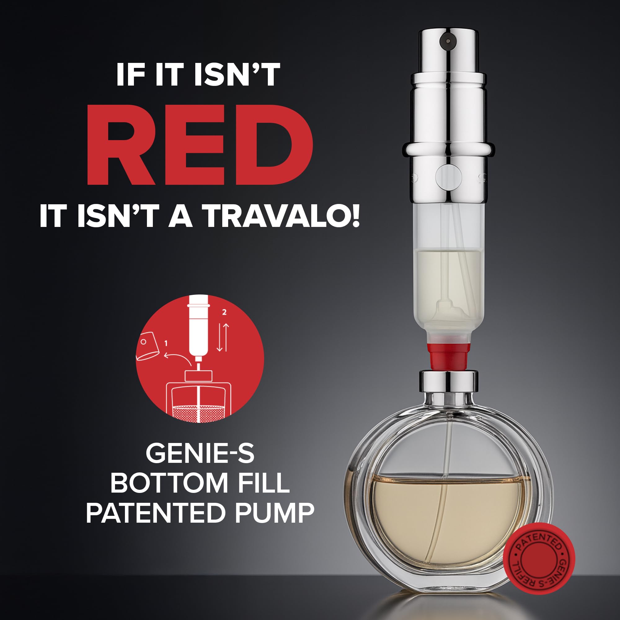 Travalo Classic HD easy-fill pump makes refilling simple and clean.