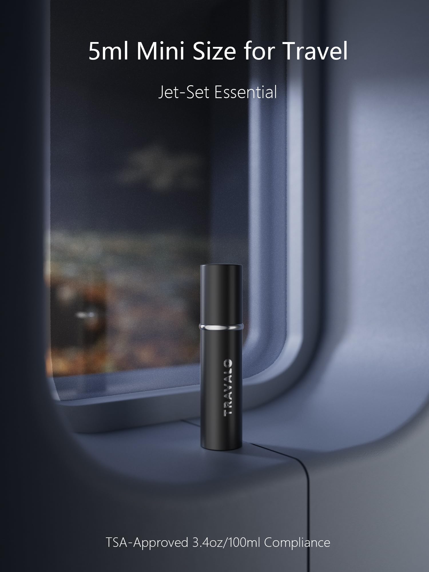 Travalo TSA-compliant 5ml capacity fits security checks and carry-ons.