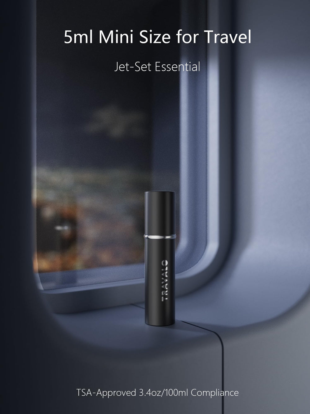 Travalo TSA-compliant 5ml capacity fits security checks and carry-ons.