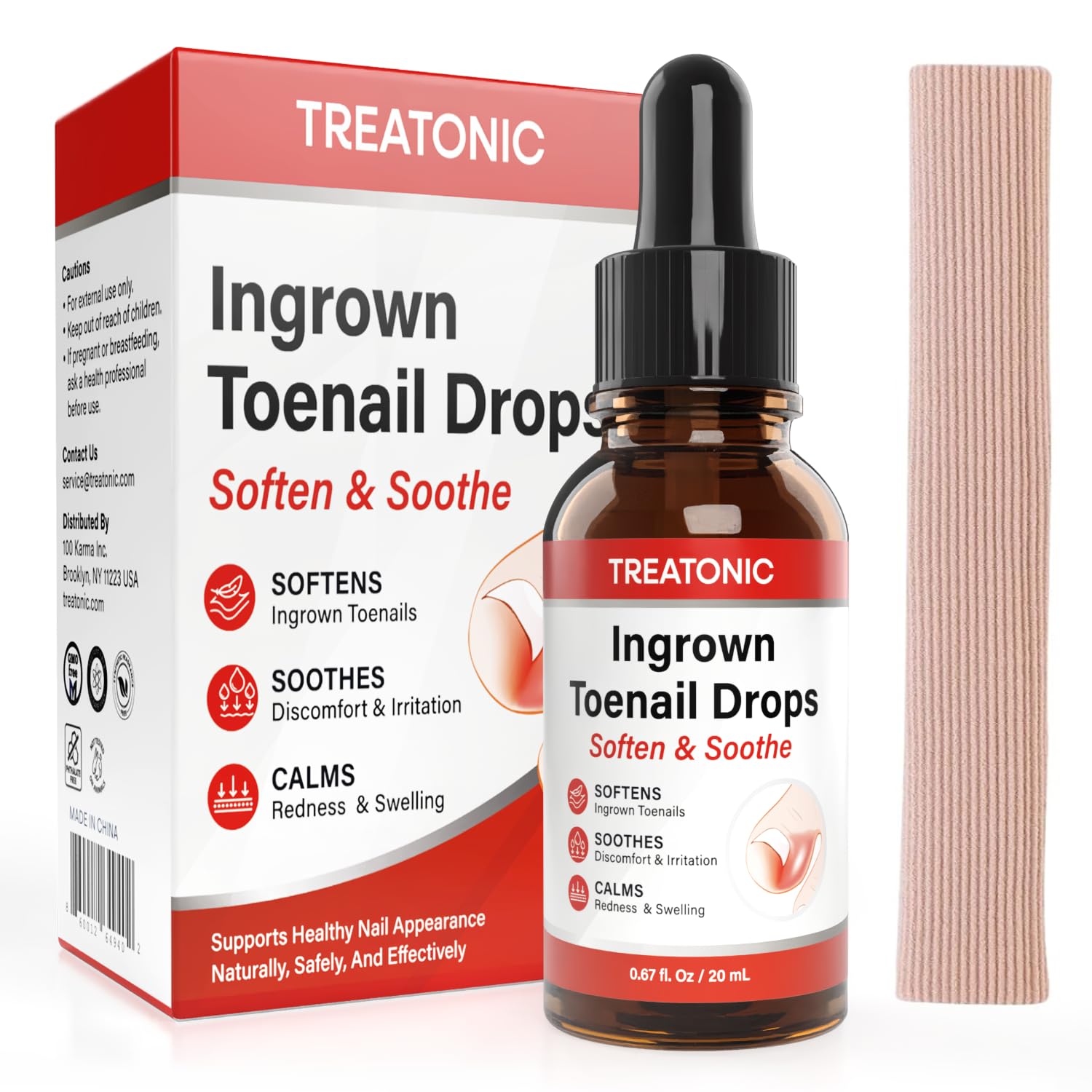 Treatonic gift-idea presentation highlighting relief for common toenail discomfort.