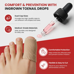 Treatonic silicone gel toe caps close-up highlighting protection from irritation during walking.