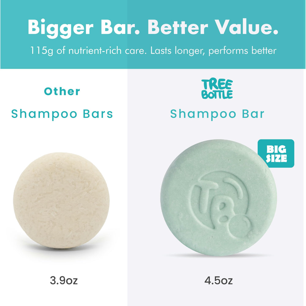 Tree Bottle shampoo bar strengthening-hair-feel captures reduced breakage and resilience