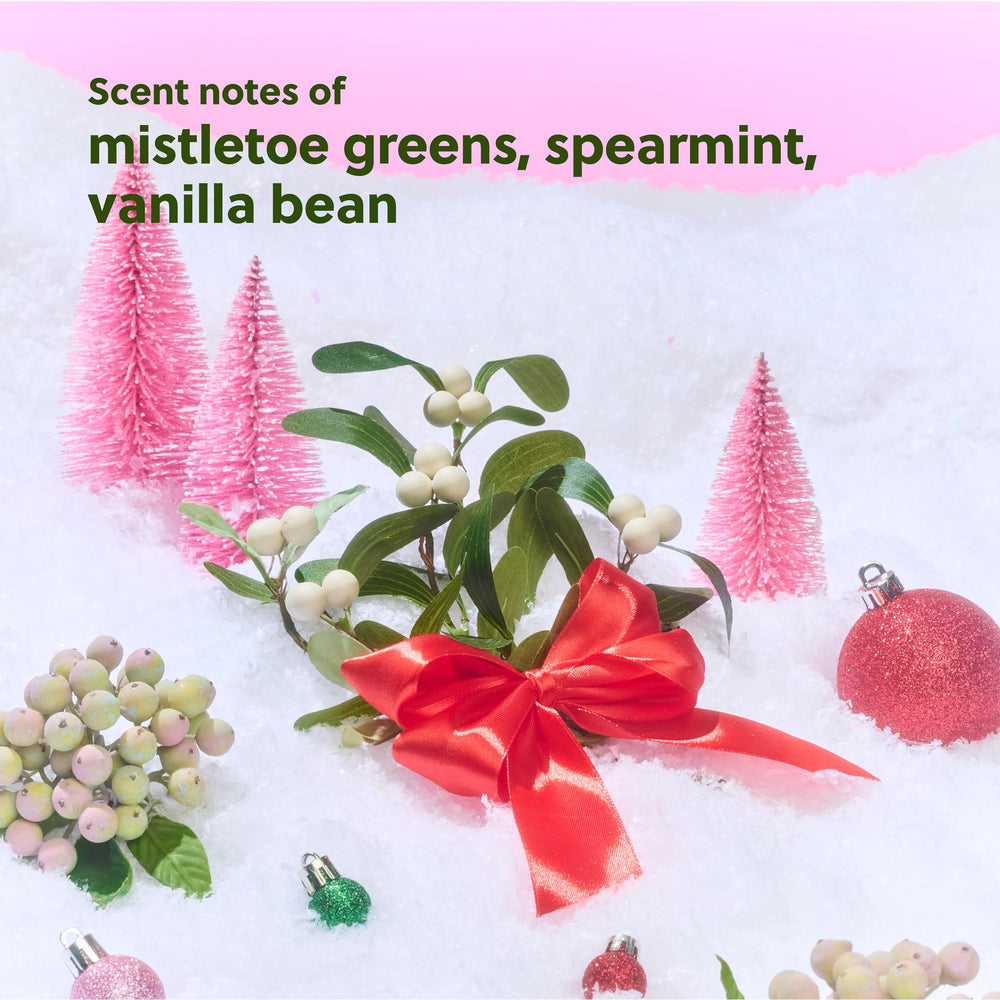 Tree Hut Mistletoe Magic Scrub avocado-oil essence bottle reveals nourishing ingredients for hydrated skin