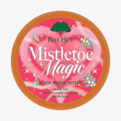 Tree Hut Mistletoe Magic Scrub sugar crystals texture highlighting exfoliation for smooth skin