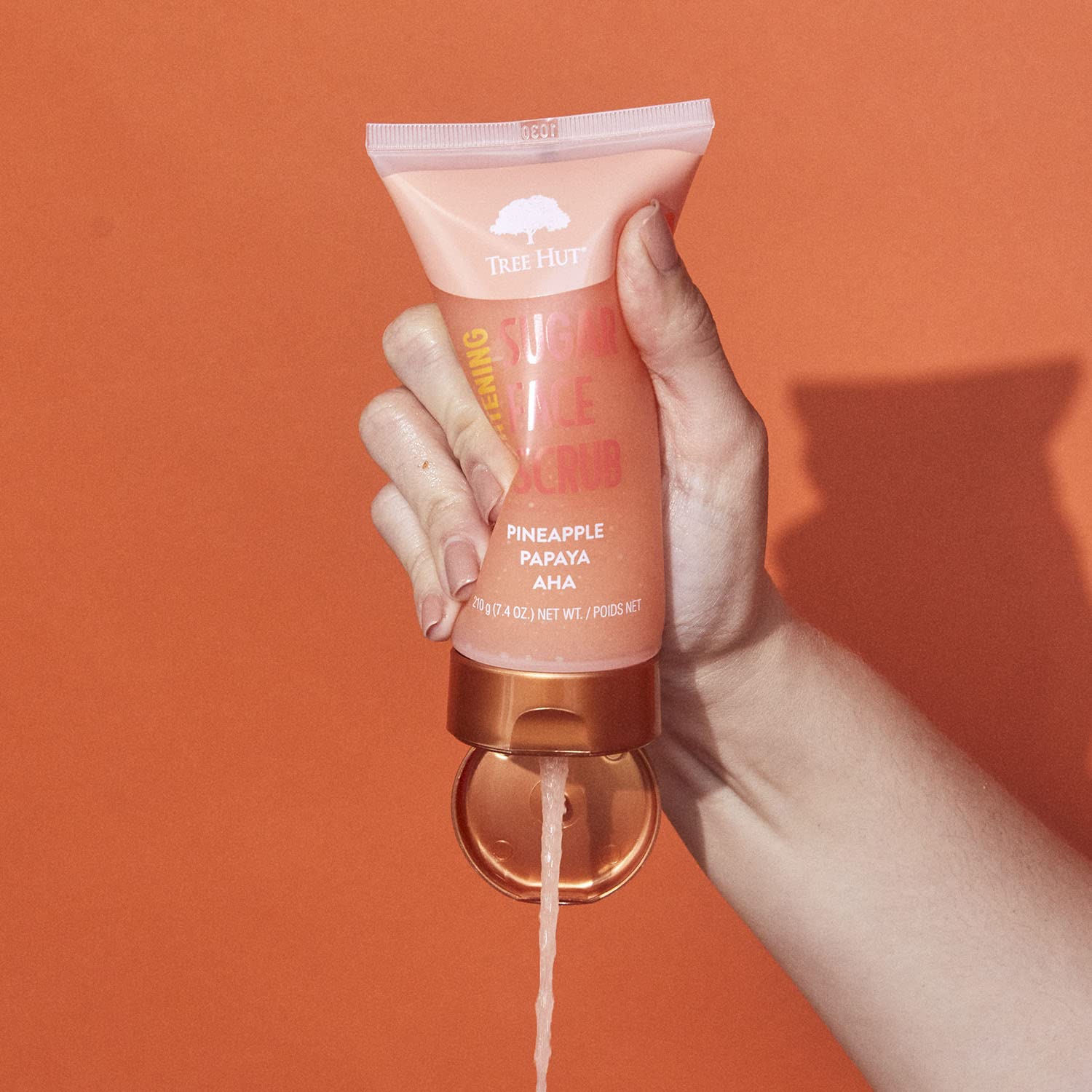 Tree Hut Pineapple & Papaya Face Scrub ingredients highlight vitamin C and papain enzymes.