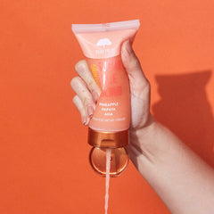 Tree Hut Pineapple & Papaya Face Scrub ingredients highlight vitamin C and papain enzymes.