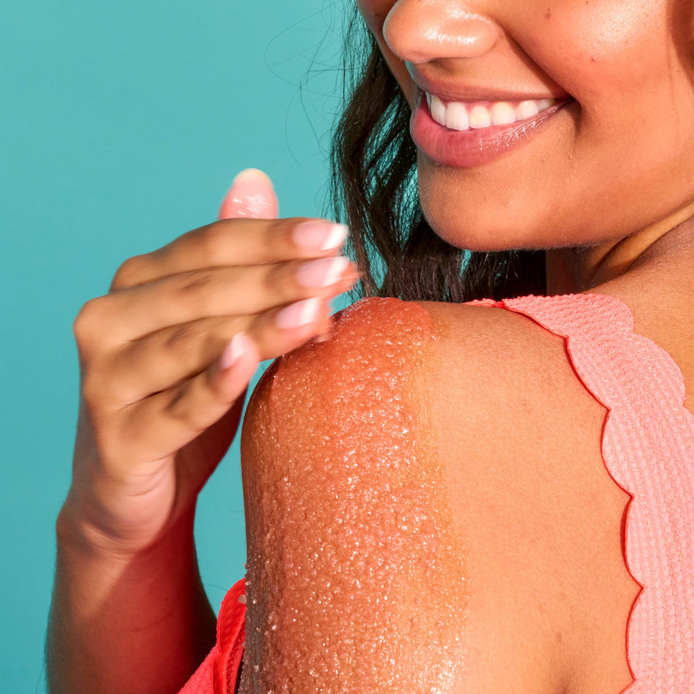 Tree Hut scrubs in shower setup suggest quick exfoliation