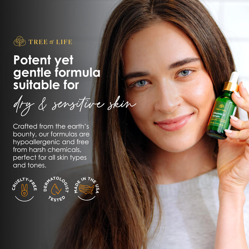 Tree of Life Beauty dermatologist-tested cruelty-free badge highlights trusted skincare