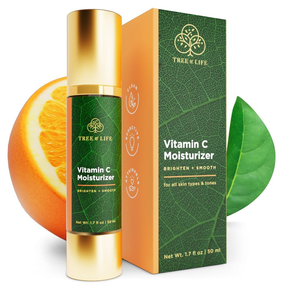 Tree of Life Beauty moisturizer bottle with pump for precise, non-greasy application.