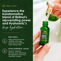 Tree of Life Beauty serum texture swirl demonstrating quick absorption