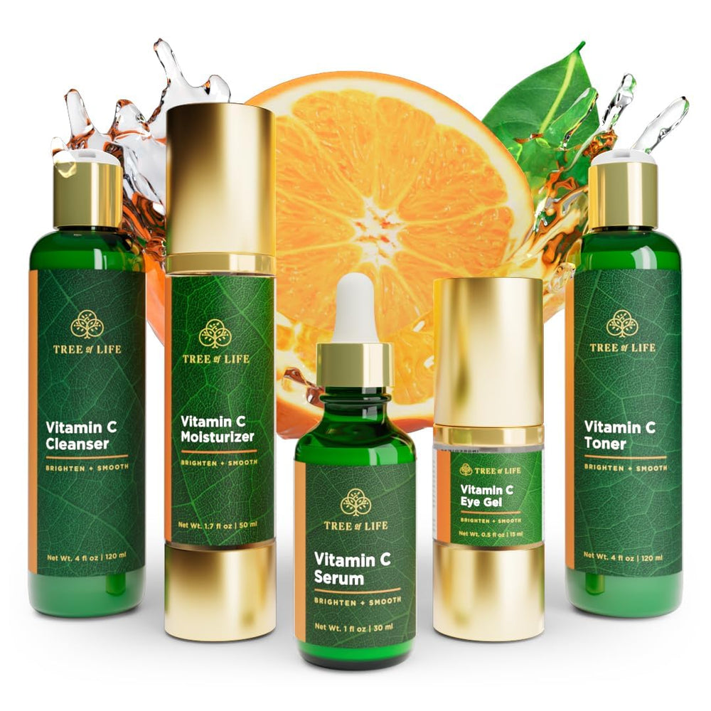 Tree of Life Beauty Ultimate Skin Care Set box highlights a comprehensive brightening routine.