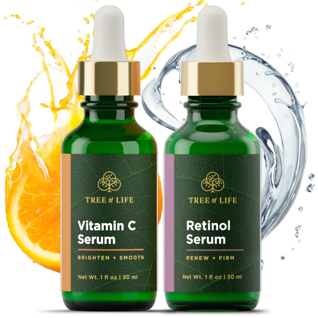 Tree of Life Beauty Vitamin C serum bottle showcases brightening potential for radiant skin.