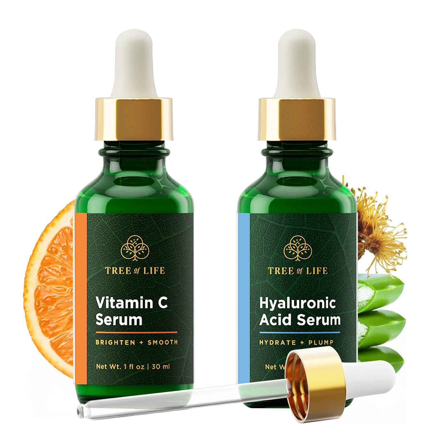 Tree of Life Beauty Vitamin C serum bottle—brightens and evens skin tone.