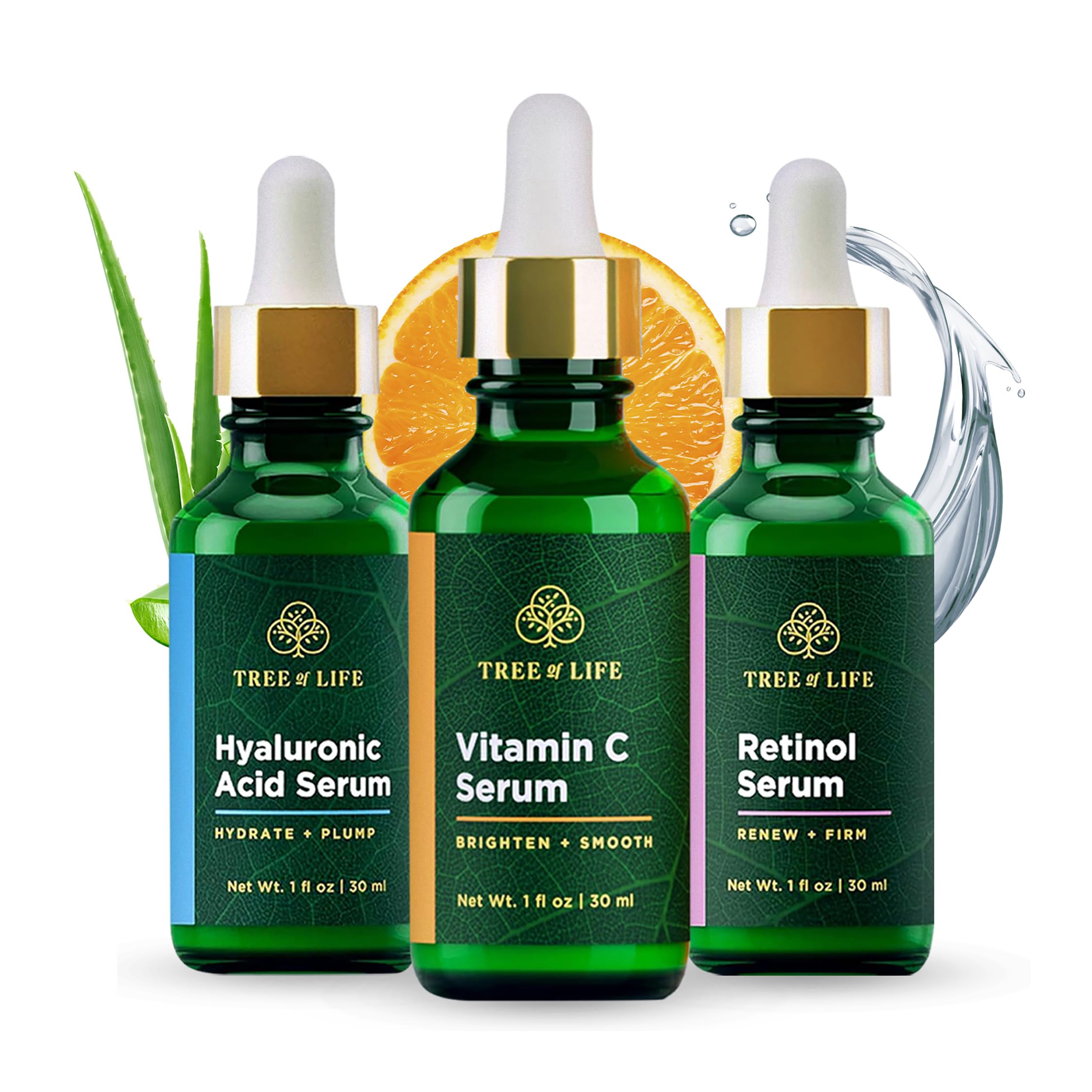 Tree of Life Beauty Vitamin C Serum bottle close-up for brightening and even tone