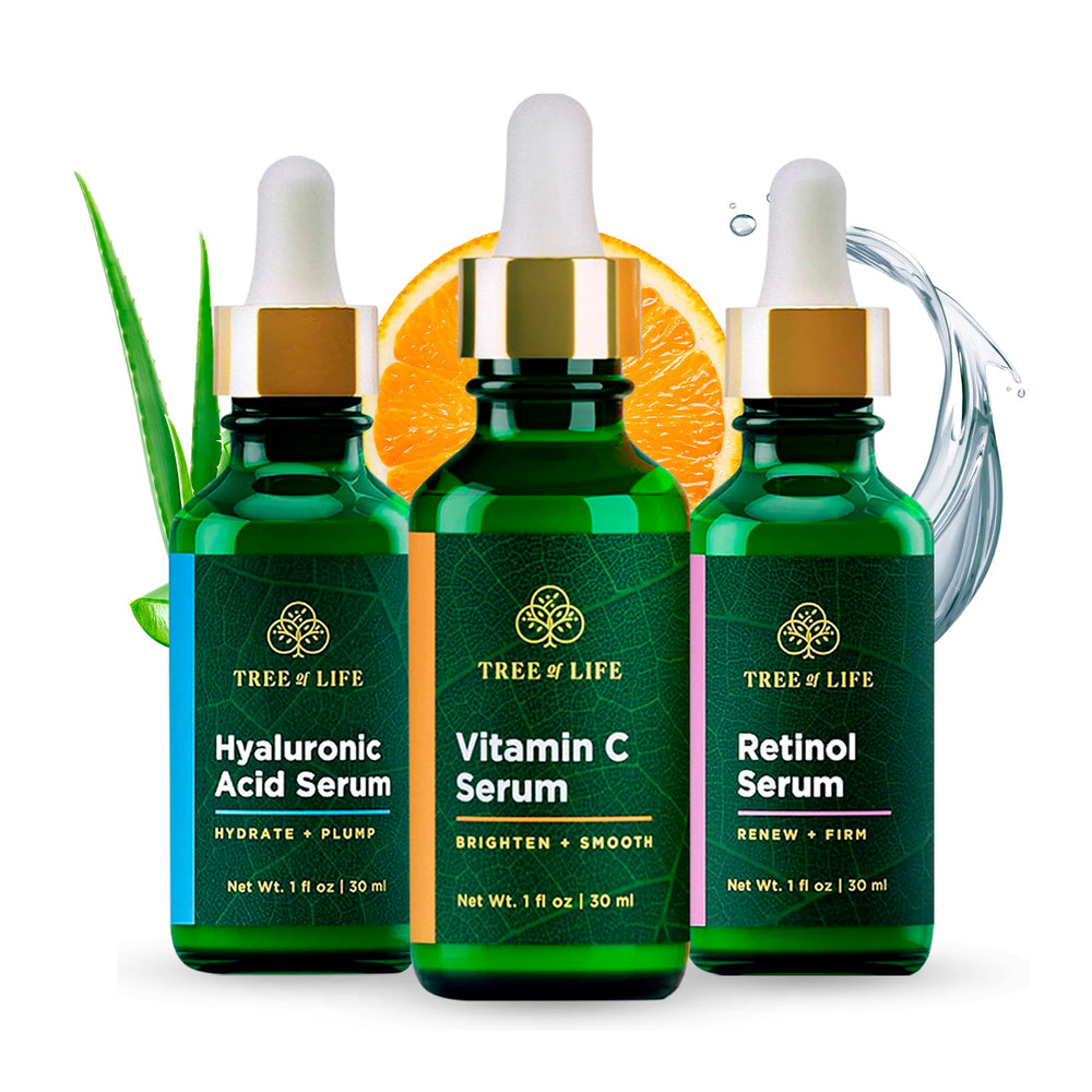 Tree of Life Beauty Vitamin C Serum bottle close-up for brightening and even tone