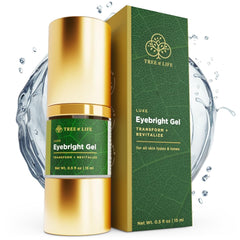 Tree of Life Beauty eyebright gel jar closeup for hydrating the under-eye area