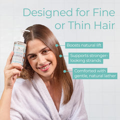 Tree to Tub Biotin Fine Hair Thickening Shampoo ingredients list emphasizes natural botanicals and caffeine