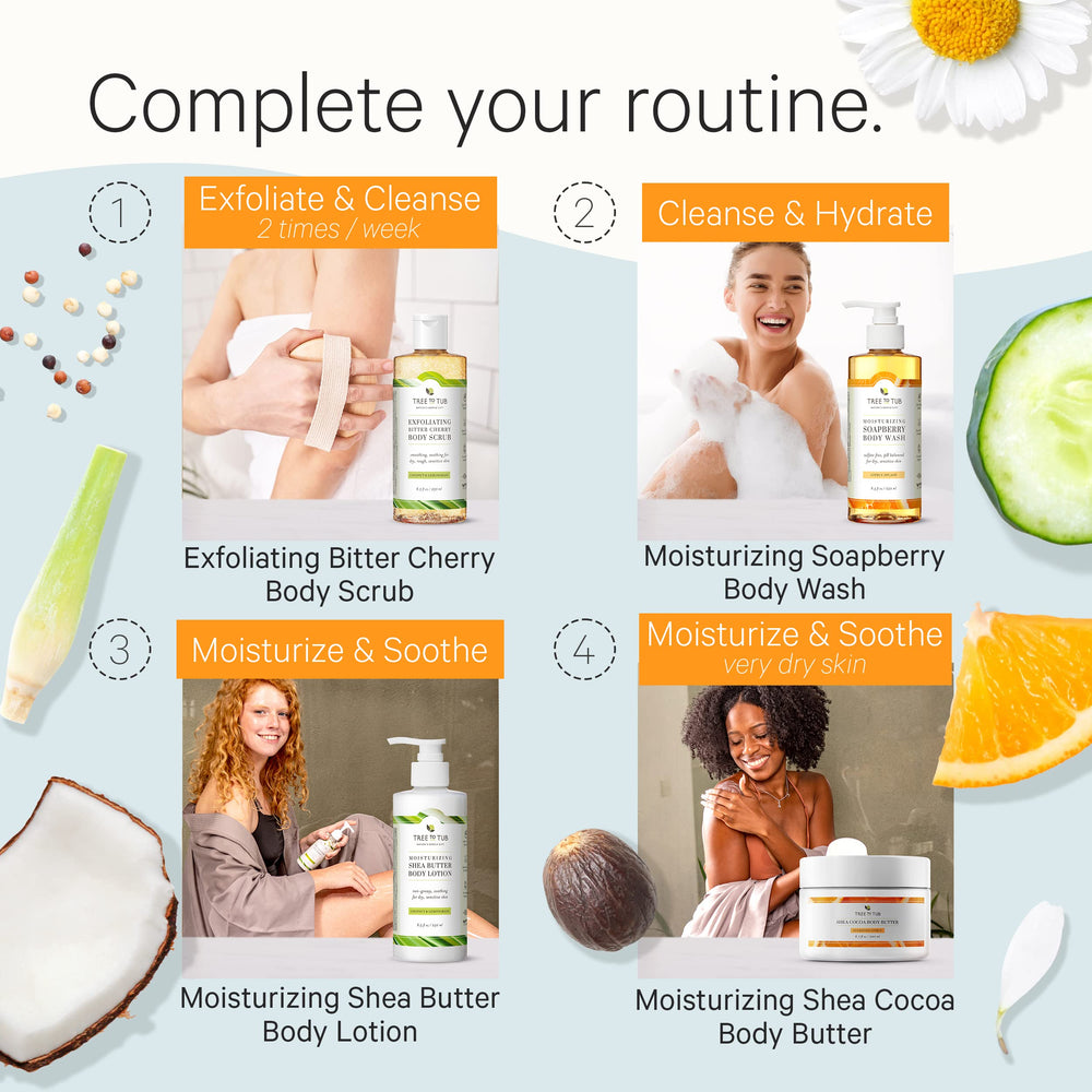 Tree to Tub Citrus Body Wash used for family shower routine