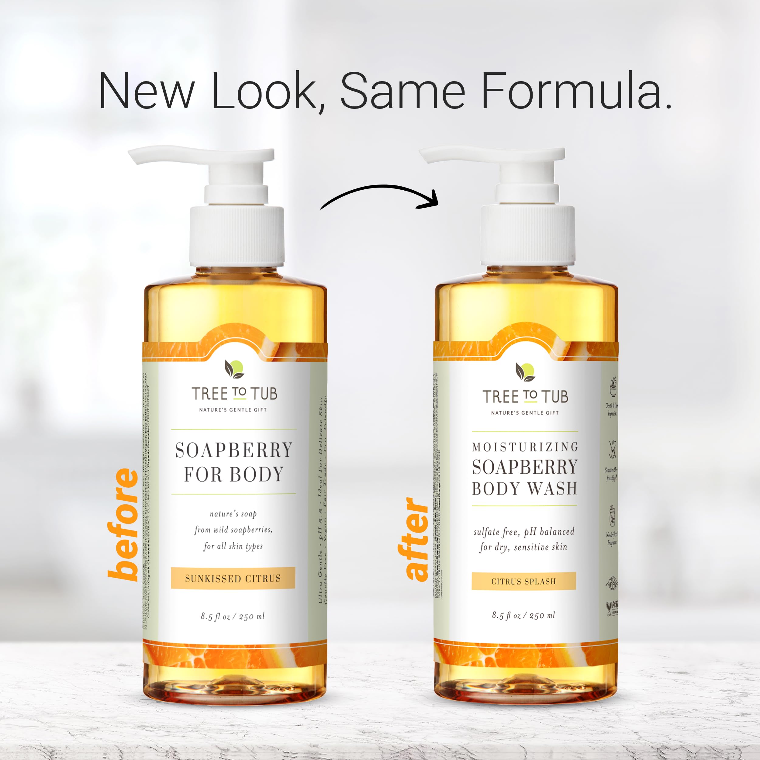 Tree to Tub Citrus Body Wash lather illustrating gentle cleansing for sensitive skin