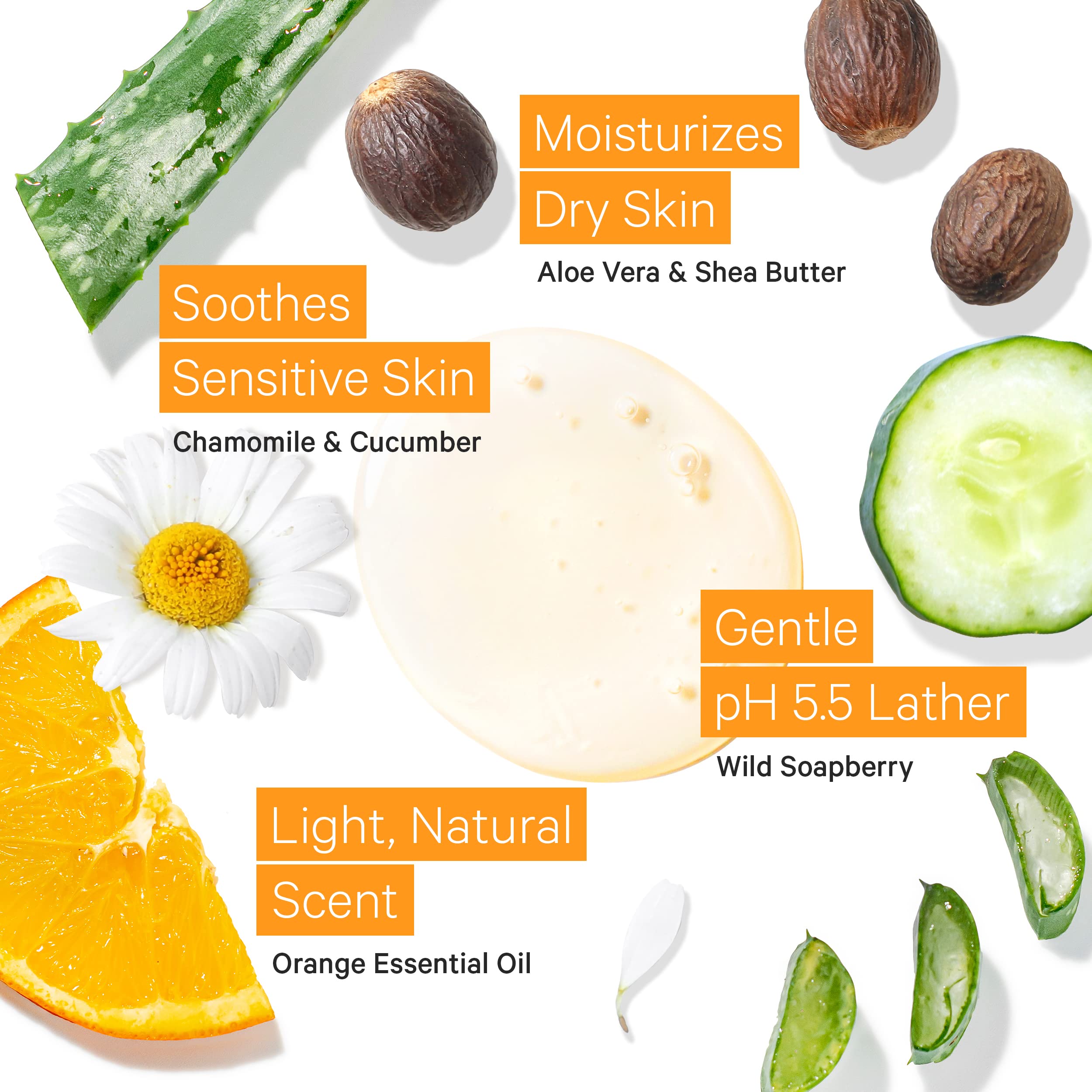 Tree to Tub Citrus Body Wash natural ingredients like chamomile and aloe.