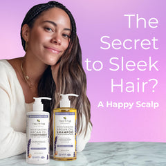 Tree to Tub argan oil conditioner bottle delivers hydrating nourishment for dry hair.