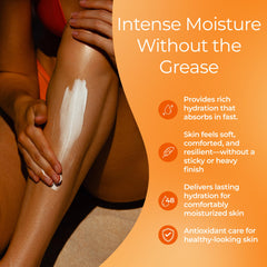 Tree to Tub Shea Body Butter hands-balm application showing quick hydration.