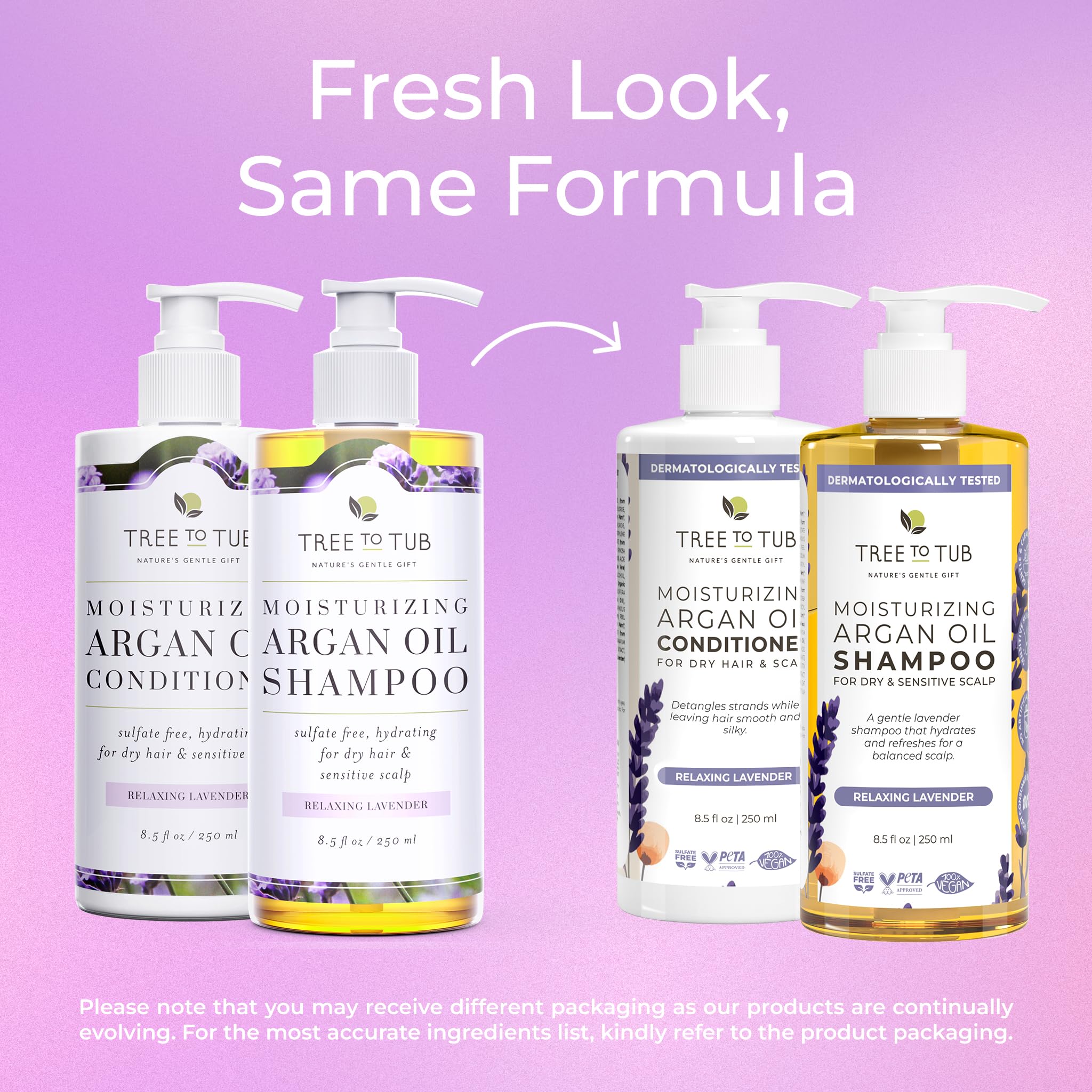 Tree to Tub sulfate-free shampoo pump for easy everyday cleansing.
