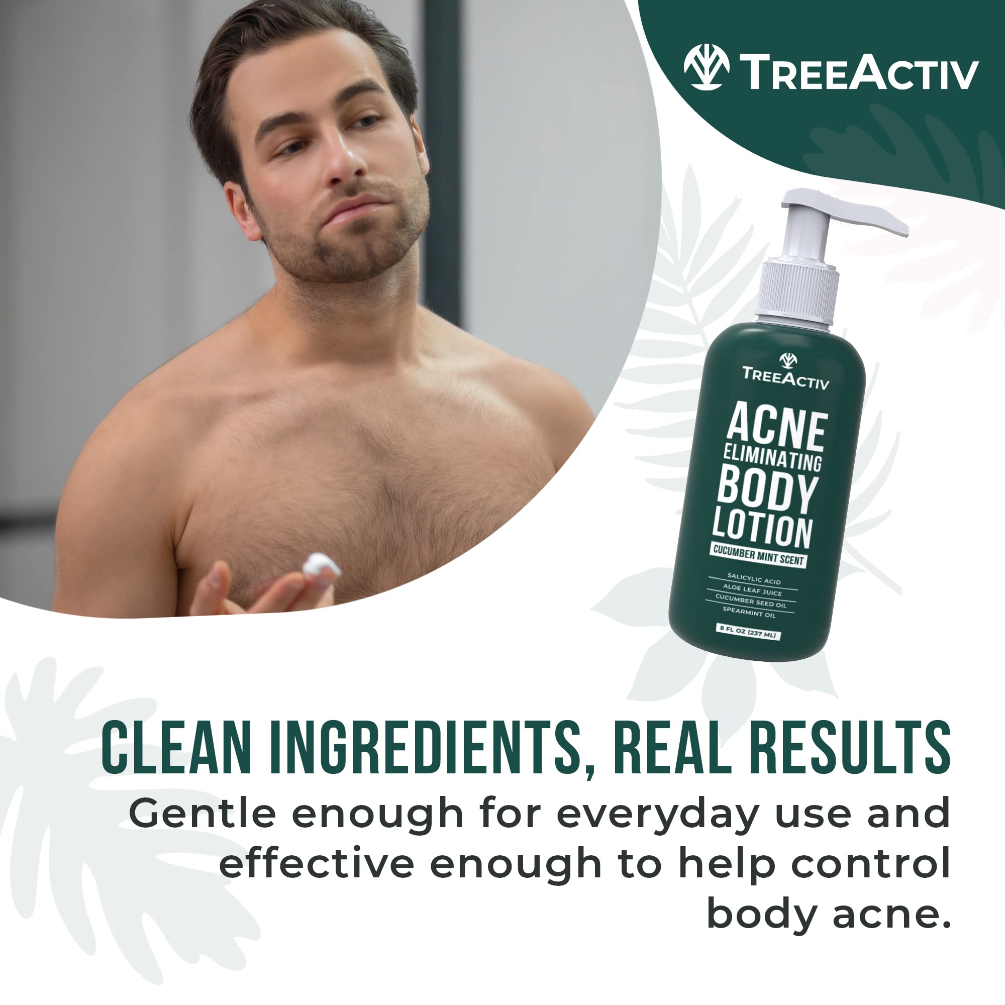 TreeActiv cucumber-mint fragrance shot suggests a spa-like routine with each use.