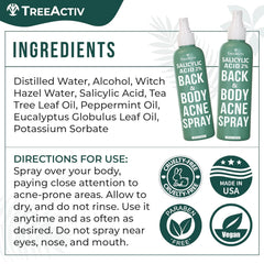 TreeActiv fast-drying back acne spray helps keep clothes clean after use.
