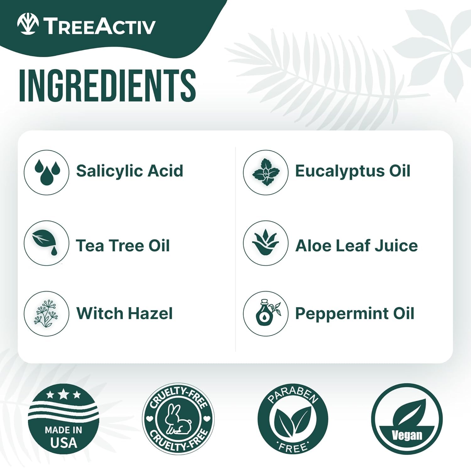 TreeActiv fast-drying acne spray ideal for on-the-go skincare routines.