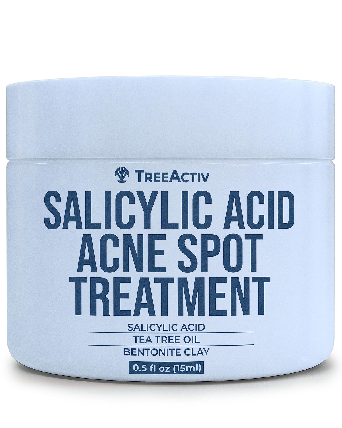 TreeActiv Invisible Acne Spot Cream bottle with clear-drying formula.