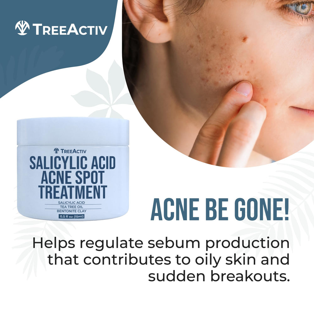 TreeActiv Invisible Acne Spot Cream texture appears lightweight and invisible.
