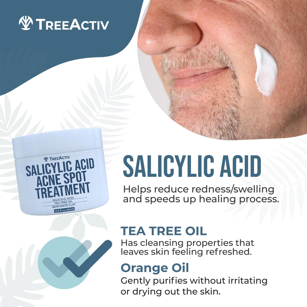 TreeActiv Invisible Acne Spot Cream under makeup showing residue-free finish.