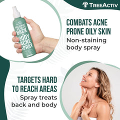 TreeActiv back acne spray with tea tree oil delivers a refreshing cooling feel.