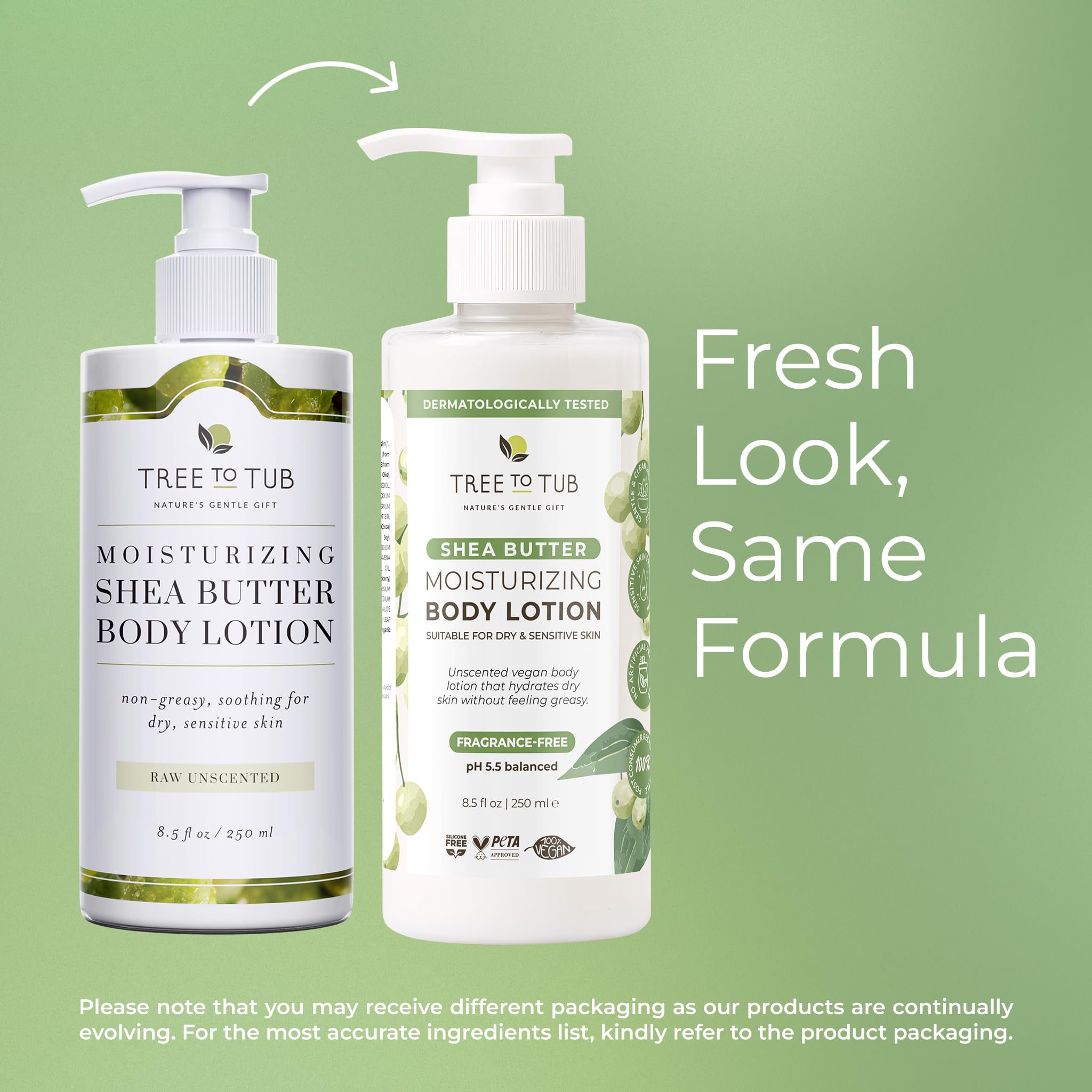 Tree to Tub Fragrance-Free Formula Closeup emphasizes lightweight, non-greasy texture.