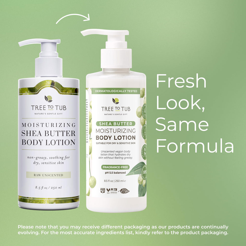 Tree to Tub Fragrance-Free Formula Closeup emphasizes lightweight, non-greasy texture.