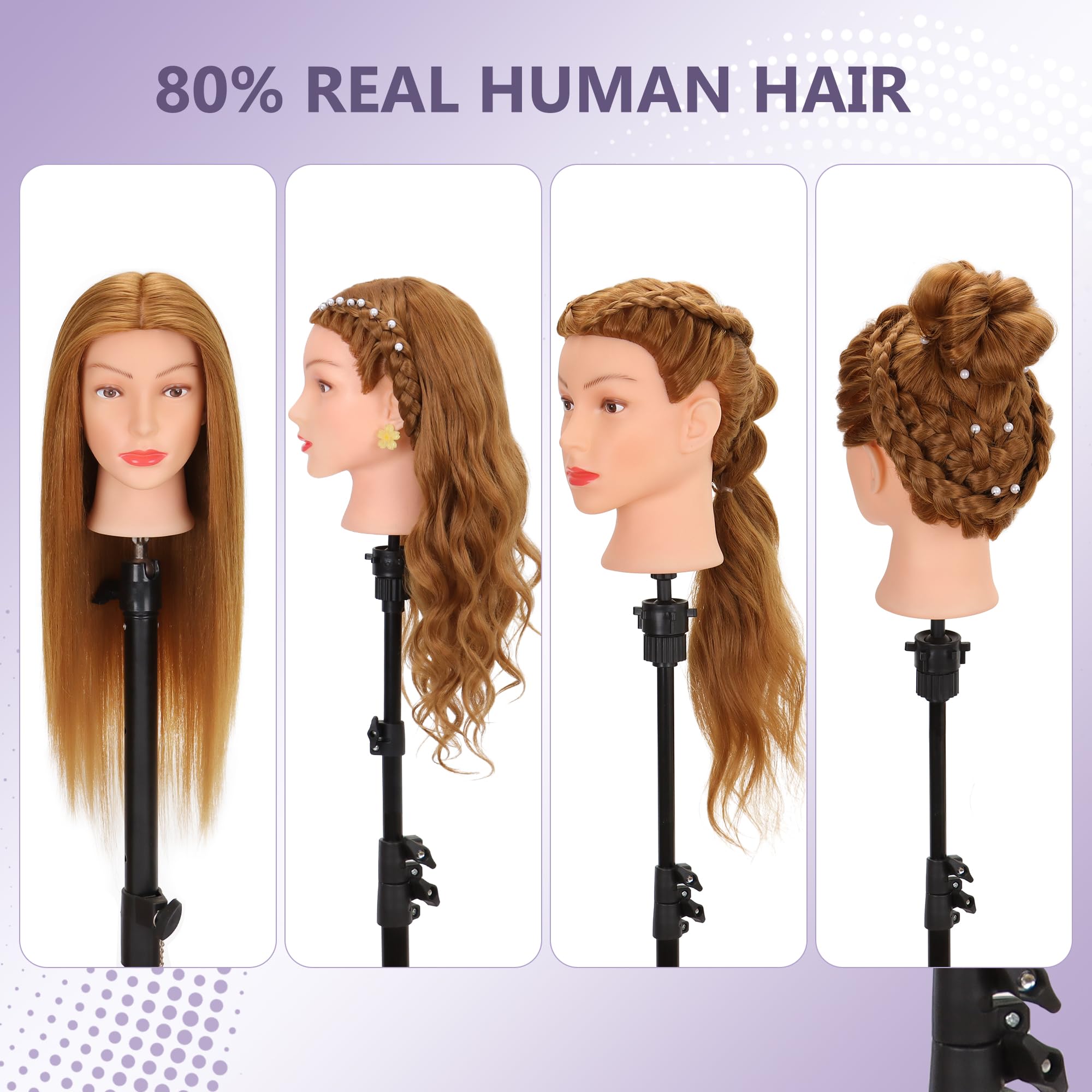 Treosida mannequin head curly styling demonstrates versatile texture for creative looks.