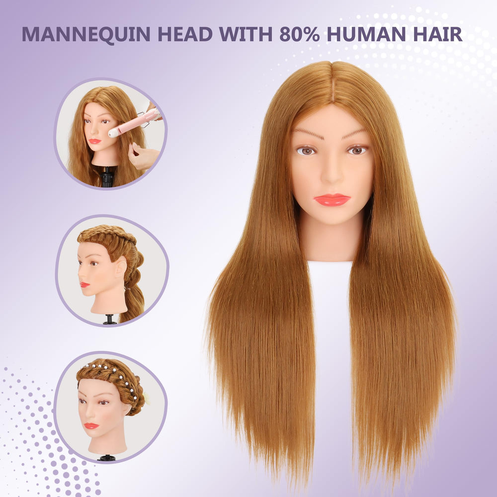 Treosida mannequin head cutting practice supports clean lines and controlled scissor work.