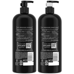 TRESemmé anti-breakage conditioner bottle with frizz-control promise