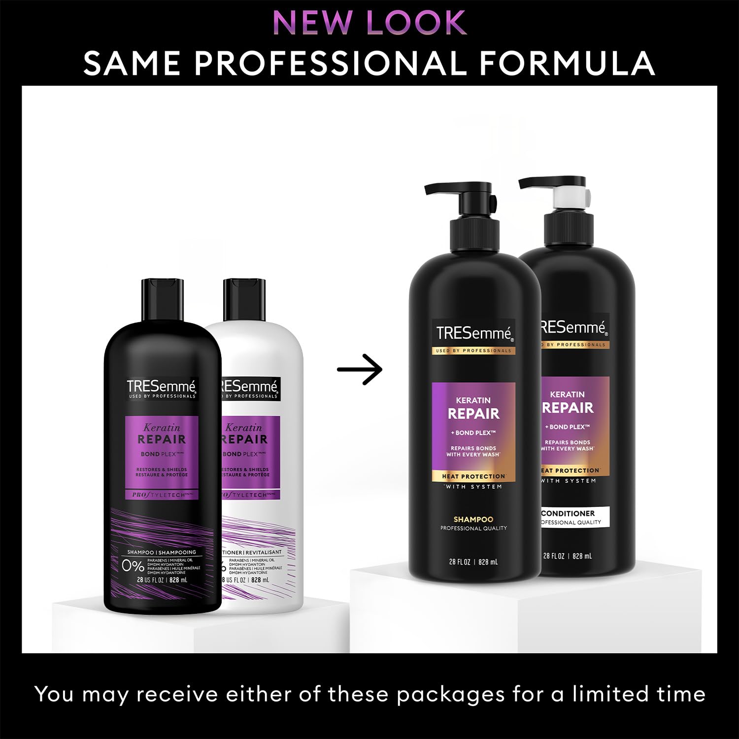 Bond Repair technology graphic illustrating hair strengthening with Bond Plex.
